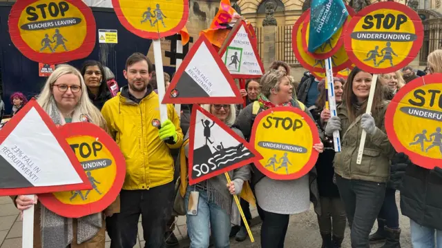 Striking teachers