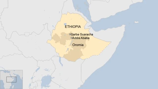 A map of Ethiopia