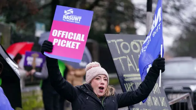 Teachers in Scotland on strike