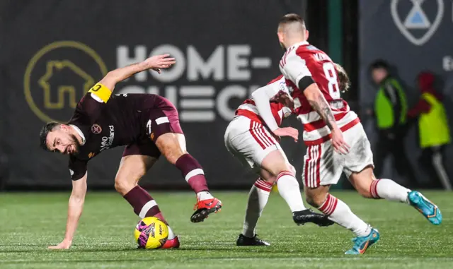 Hearts Robert Snodgrass in action during a Scottish Cup match between Hamilton Academical and Heart of Midlothian at the ZLX Stadium