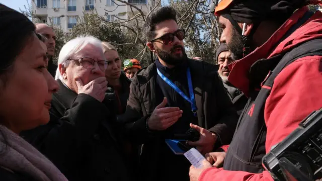 Martin Griffiths in the Turkish province of Kahramanmaras today