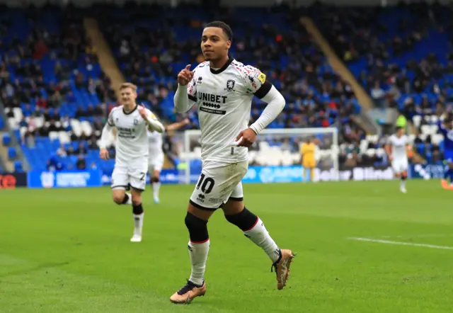 Cameron Archer celebrates for Middlesbrough