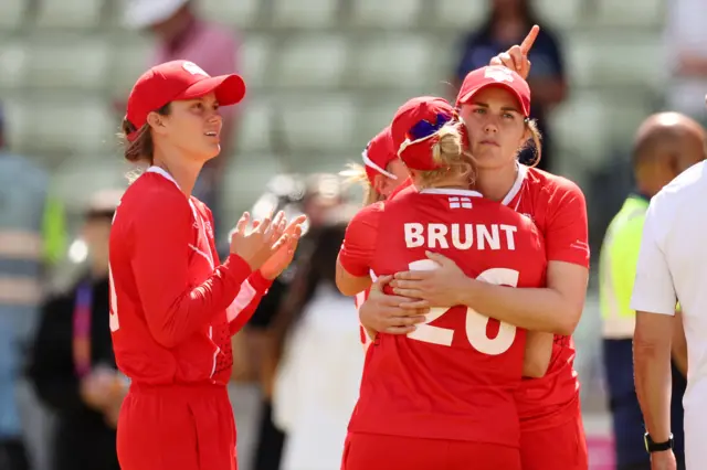 England players after Commonwealth Games defeat