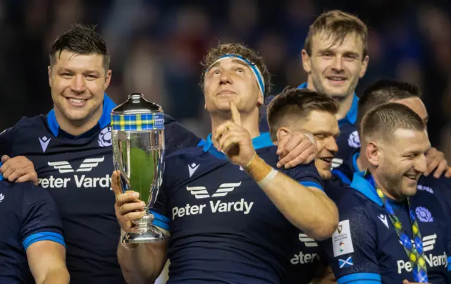 Jamie Ritchie with Doddie Weir trophy