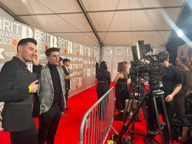 Red carpet at the Brit awards