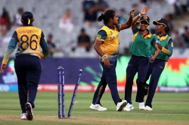 Chamari Athapaththu celebrates wicket