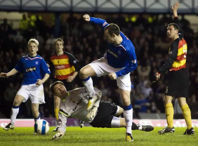 Kris Boyd knocks in the equaliser at Ibrox to earn Rangers a draw