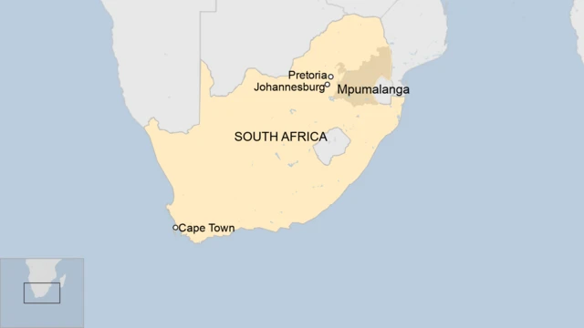 A map of South Africa