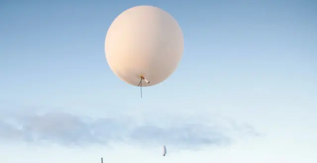 Balloon released from US Navy vessel