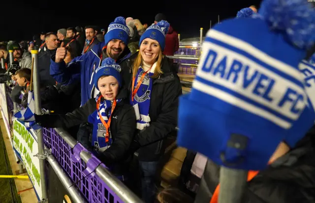 Darvel fans with beanie hats