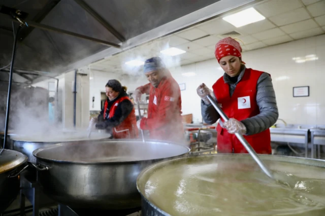 Giant vats of soup