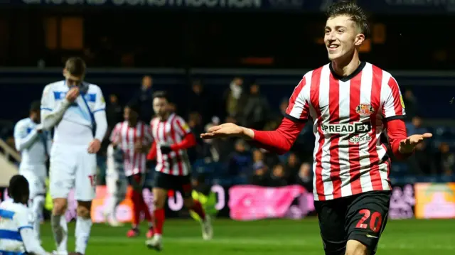 Jack Clarke celebrates a goal for Sunderland