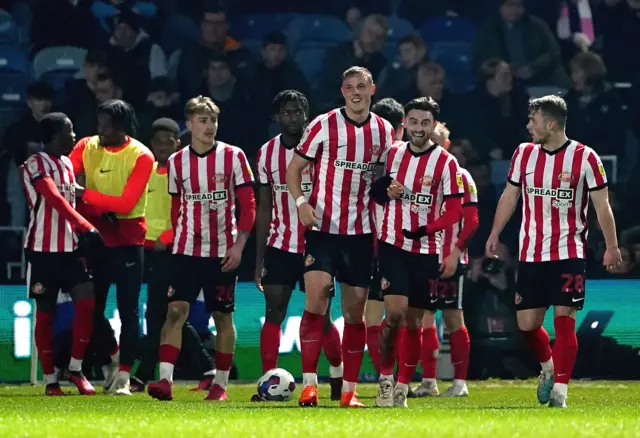 Sunderland celebrate go ahead at QPR