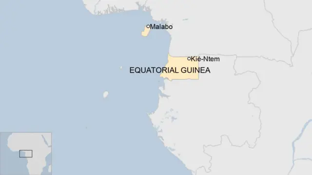 A map of Equatorial Guinea