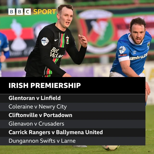Irish Premiership fixtures