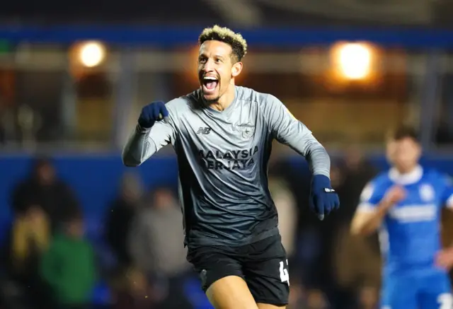 Callum Robinson celebrates scoring at Birmingham