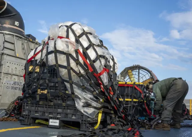 Material recovered in the Atlantic Ocean from the high-altitude balloon