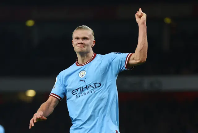 Erling Haaland celebrates goal