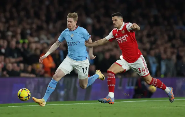 Kevin de Bruyne and Granit Xhaka