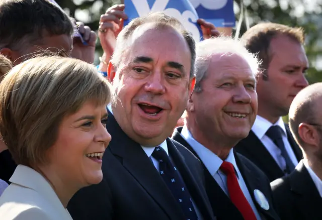 JIm Sillars with Sturgeon and Salmond