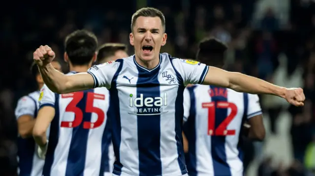 Jed Wallace celebrates a West Brom goal