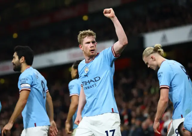 Kevin de Bruyne celebrates