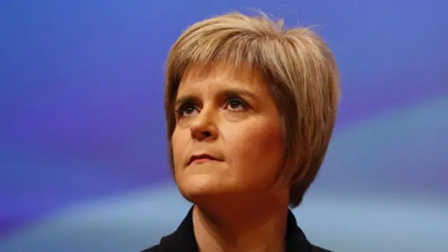 Nicola Sturgeon pictured at an SNP conference in 2014