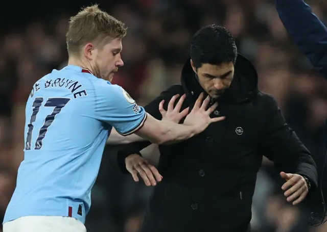 Kevin de Bruyne pushes Arteta