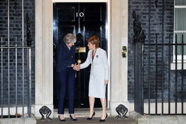 Theresa May and Nicola Sturgeon