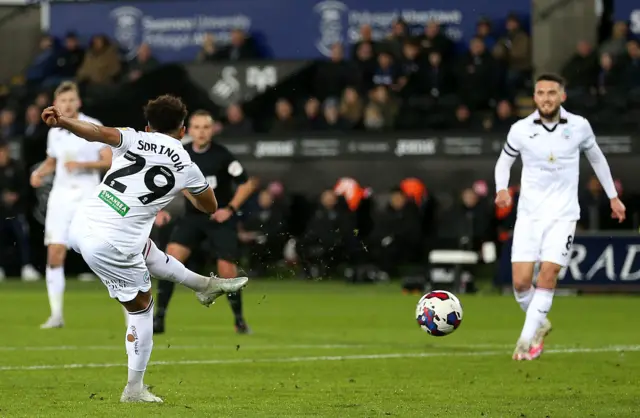 Matthew Sorinola scores for Swansea