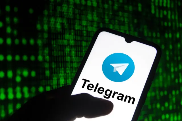 The telegram app on a phone.