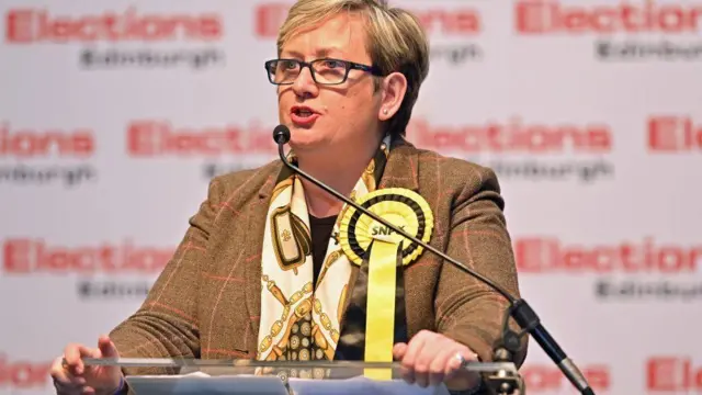 Joanna Cherry speaks at a conference