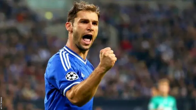 Chelsea defender Branislav Ivanovic celebrates