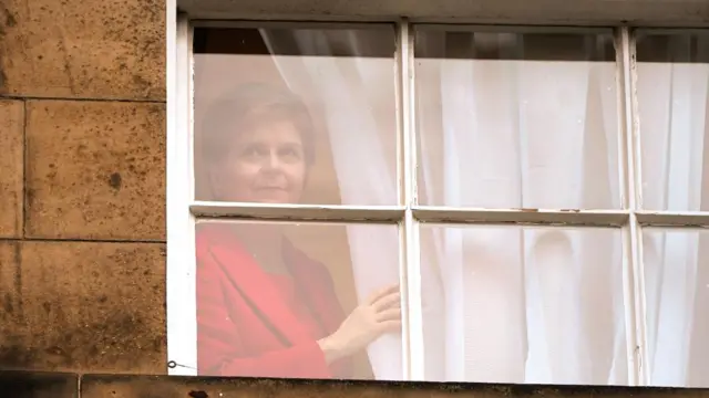 Nicola Sturgeon at Bute House, Edinburgh, on Wednesday