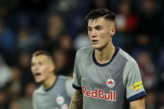 Benjamin Sesko of Red Bull Salzburg.