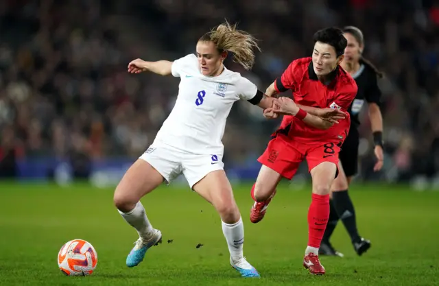 England's Georgia Stanway in action