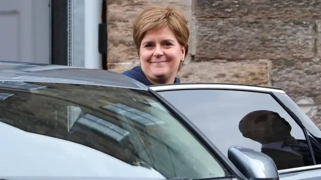 First Minister Nicola Sturgeon leaving Bute House, Edinburgh, on Wednesday