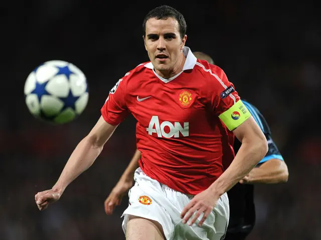 Manchester United's John O'Shea during a Champions League game.