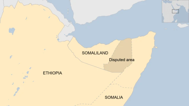 map showing Somaliland