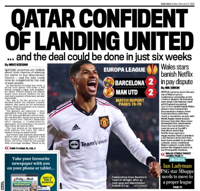 Daily Mail back page