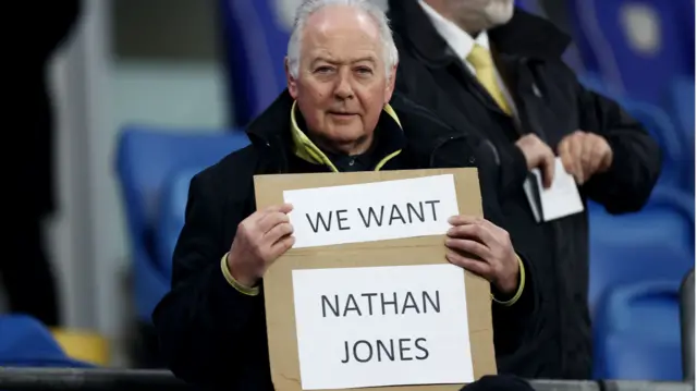 We Want Nathan Jones sign