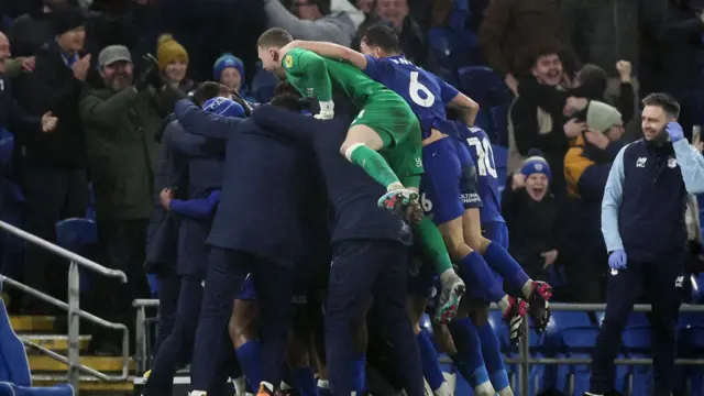 Cardiff City celebrate