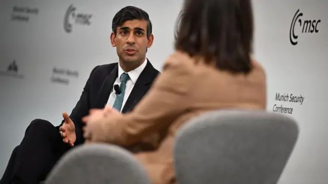 Rishi Sunak speaks at the Munich Security Conference