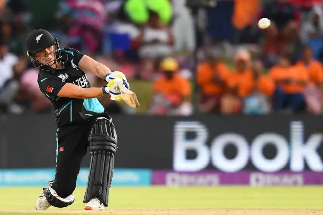 Bernadine Bezuidenhout plays a shot over mid-wicket