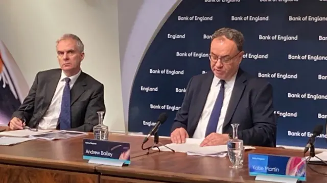 Bank of England governor Andrew Bailey (r) and Ben Broadbent, Deputy Governor, Monetary Policy