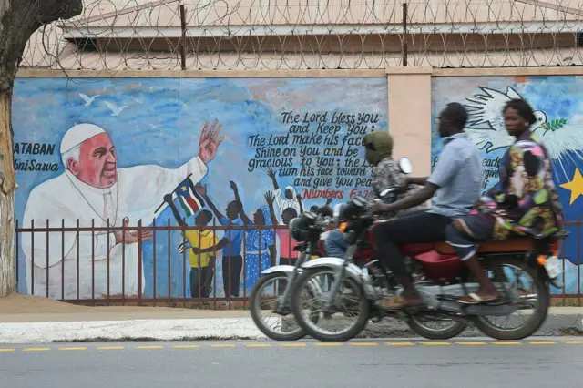 Pope Francis mural