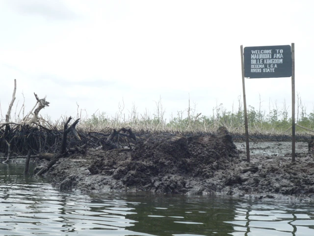 Polluted water