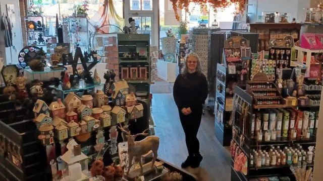 Jo Williams in her gift shop
