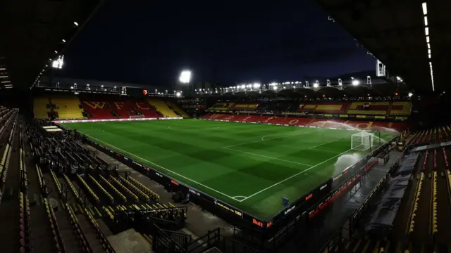 A photo of Vicarage Road