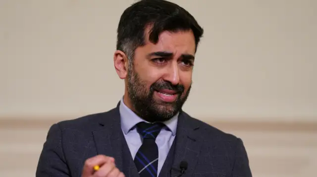 Humza Yousaf at his campaign launch